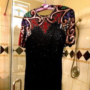 SCALA Evening Dress Hand Beaded Formal Wear Size 6